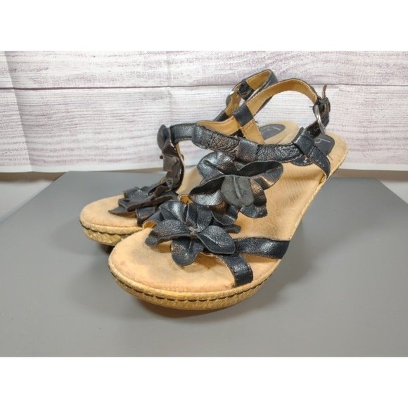 b.o.c. Born Concept Wedge Heel Sandals, Leather Upper, BC3456, Size 8 (39) - Picture 2 of 7